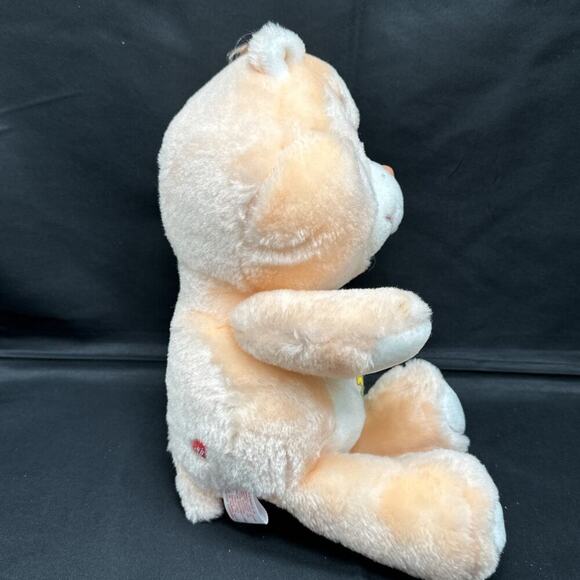 Vintage Care Bears Friend Bear 13” Plush Peach Orange Flowers Kenner 1983 - Picture 4 of 7